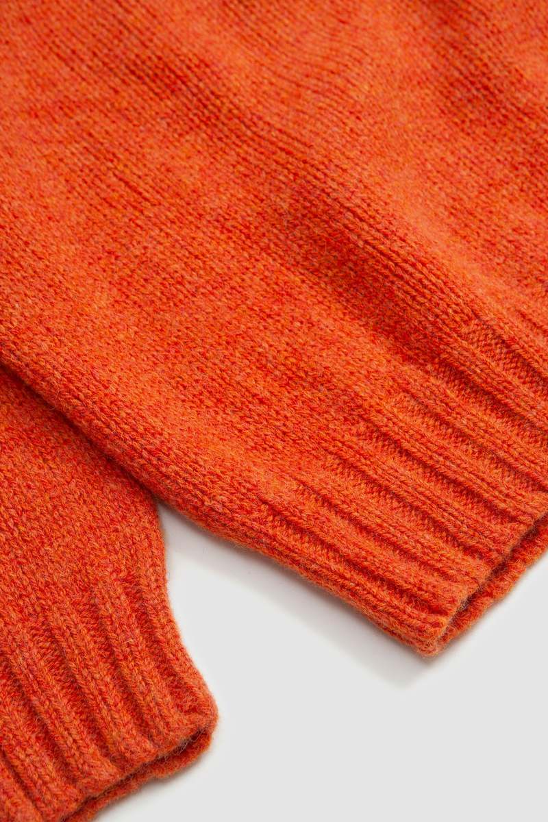 Harley of Scotland Yoke Crew Neck Sweater - Jaffa/Tusk
