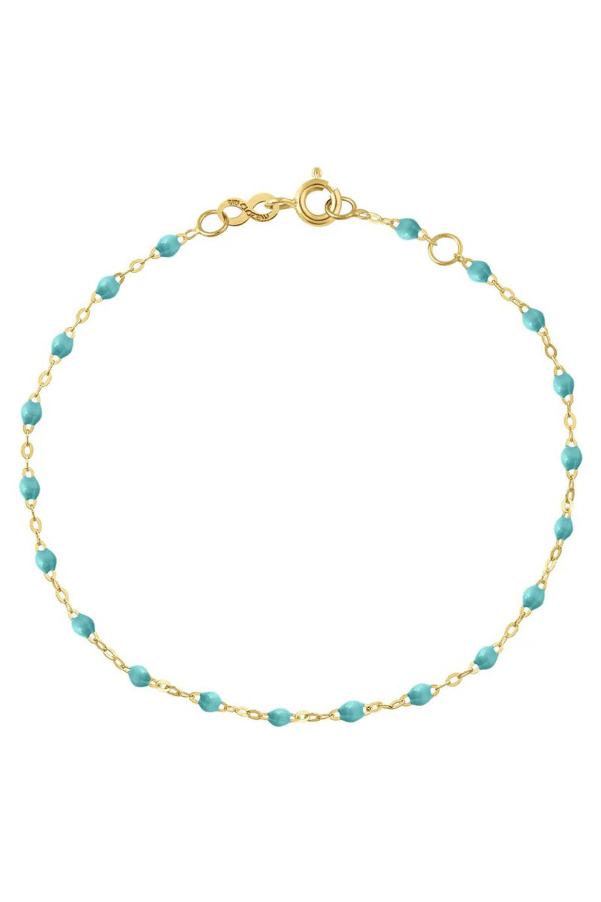 Gigi Clozeau 6.7" Classic Gigi Bracelet - Turquoise Green/Yellow Gold - Image 1 of 2