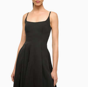 fitted lace wedding dress STAUD, Joy Maxi Dress in Black, Size 12 main image 0