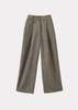 Caramel WOMAN PLEAT TROUSER - HERRINGBONE - Thumbnail 1