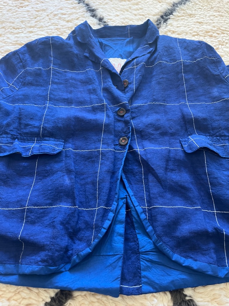 H+ Hannoh Wessel Jacket - Cobalt Blue/White/Black Prince of Wales Plaid