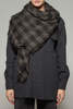 Destin Labra Scarf - Dark Grey Big Check - Thumbnail 1