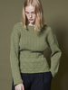 Maison De Ines Cable Waist Wool Knit - Green - Thumbnail 5
