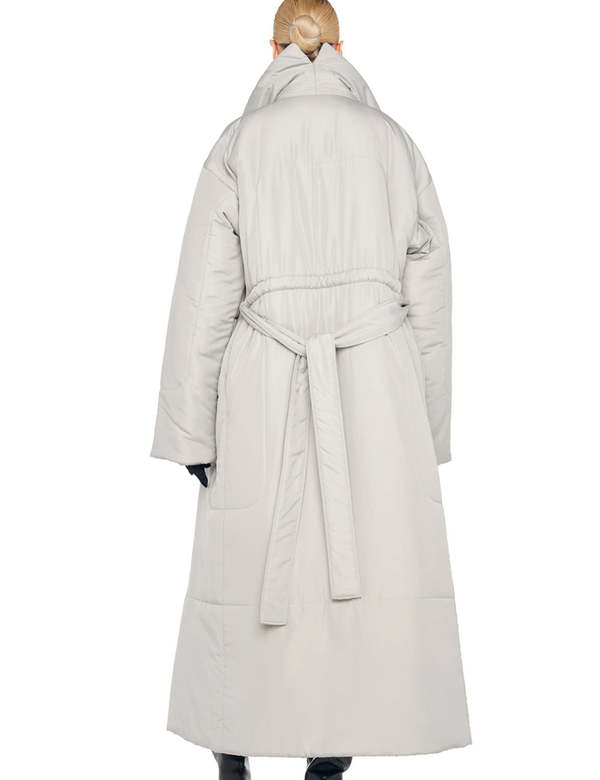 Norma Kamali Long Sleeping Bag Coat - Dove