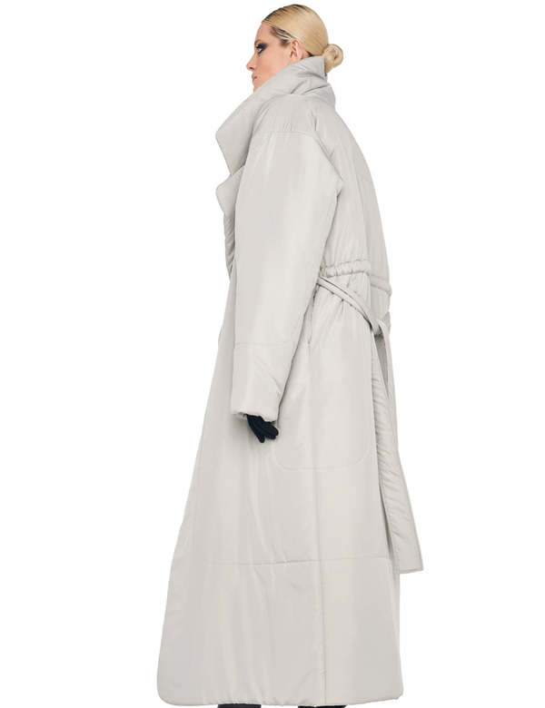 Norma Kamali Long Sleeping Bag Coat - Dove