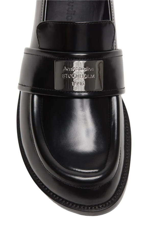 Acne Studios Leather Loafers - Black | Garmentory