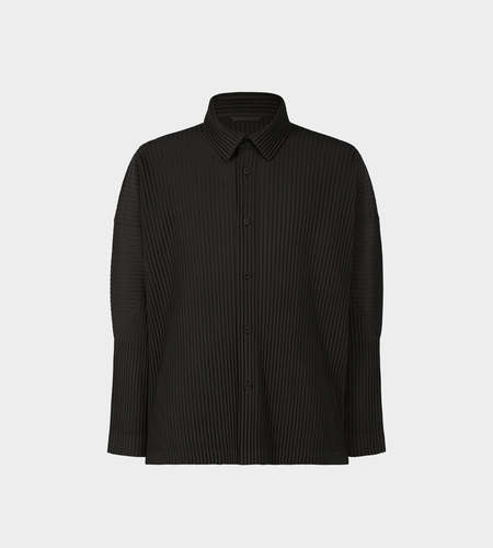 Issey Miyake '90s Vintage Striped Button-Down Shirt - Black/Indigo