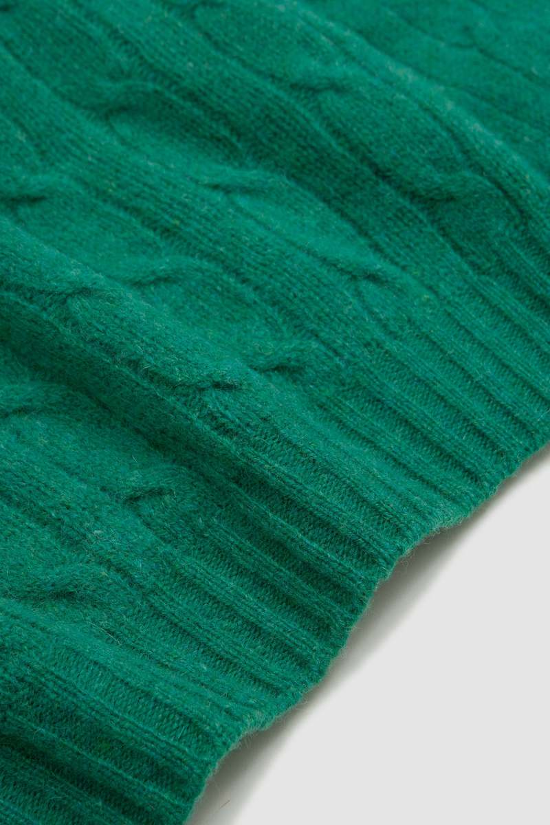 DRAKE'S Brushed Shetland Cable Crew Jumper - Pixie