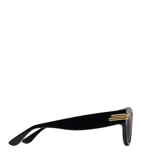 BOTTEGA VENETA Mitre Oval Sunglasses - Black/Grey