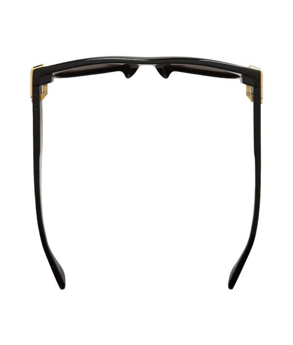 BOTTEGA VENETA Mitre Oval Sunglasses - Black/Grey