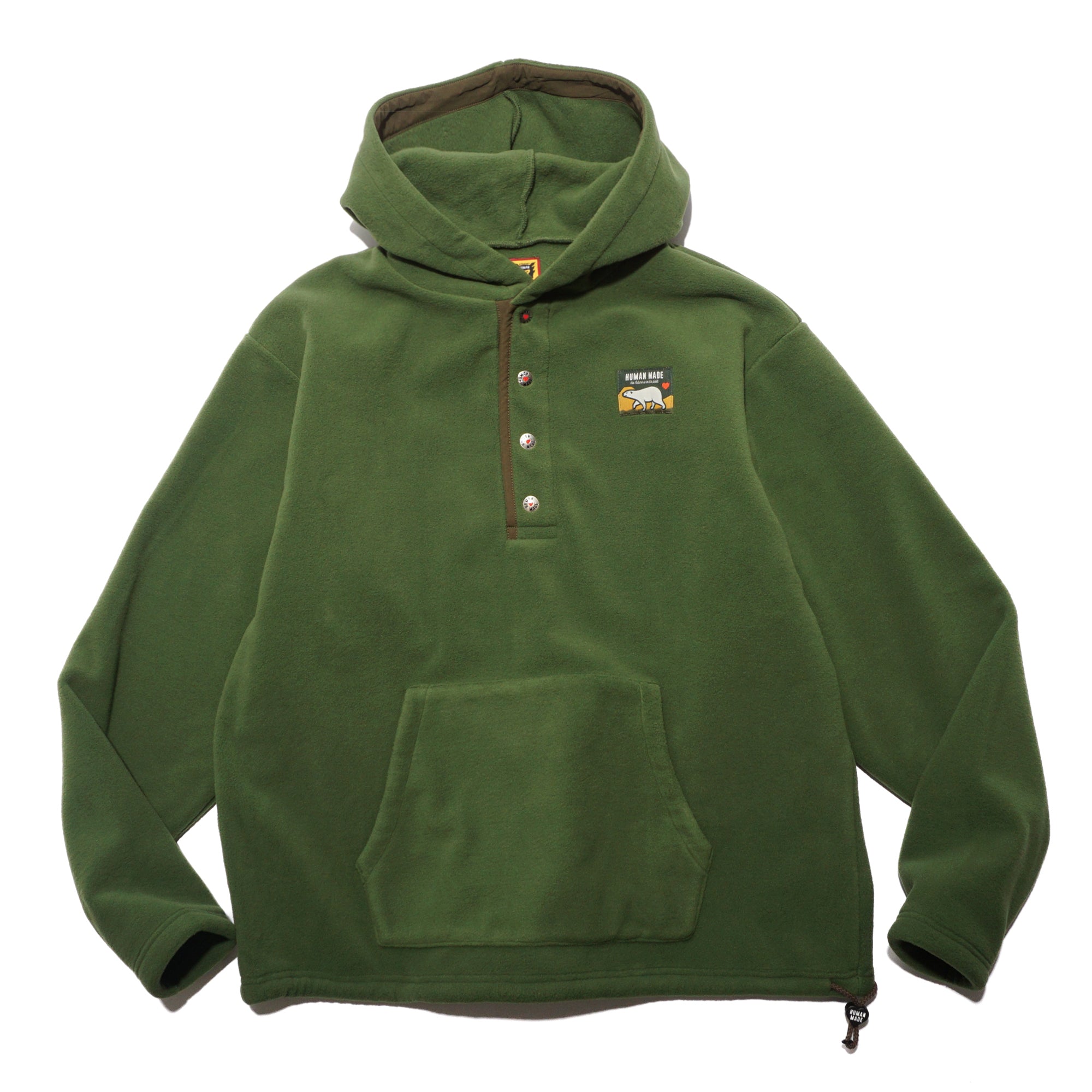 Human Made Fleece Hoodie - Green | Garmentory