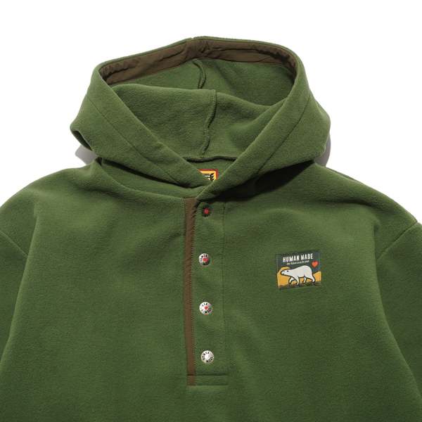 Human Made オリーブグリーン パーカー 中古・古着通販】HUMAN MADE (ヒューマンメイド) プルオーバーパーカー