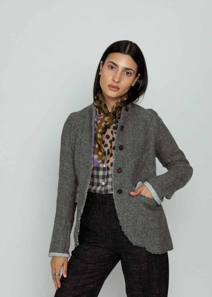 H+ Hannoh Wessel Veronika Jacket - Grey Tweed | Garmentory