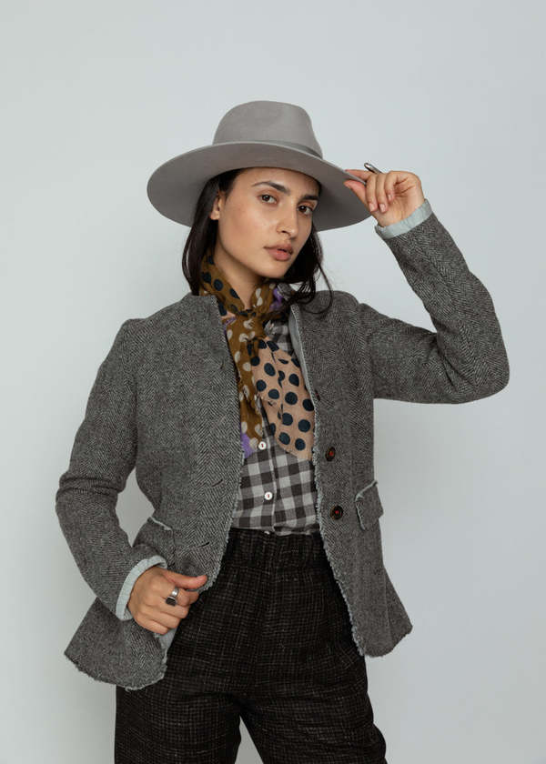 H+ Hannoh Wessel Veronika Jacket - Grey Tweed | Garmentory