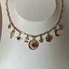 Alexa Leigh Colorful Charm Necklace - Gold - Thumbnail 1