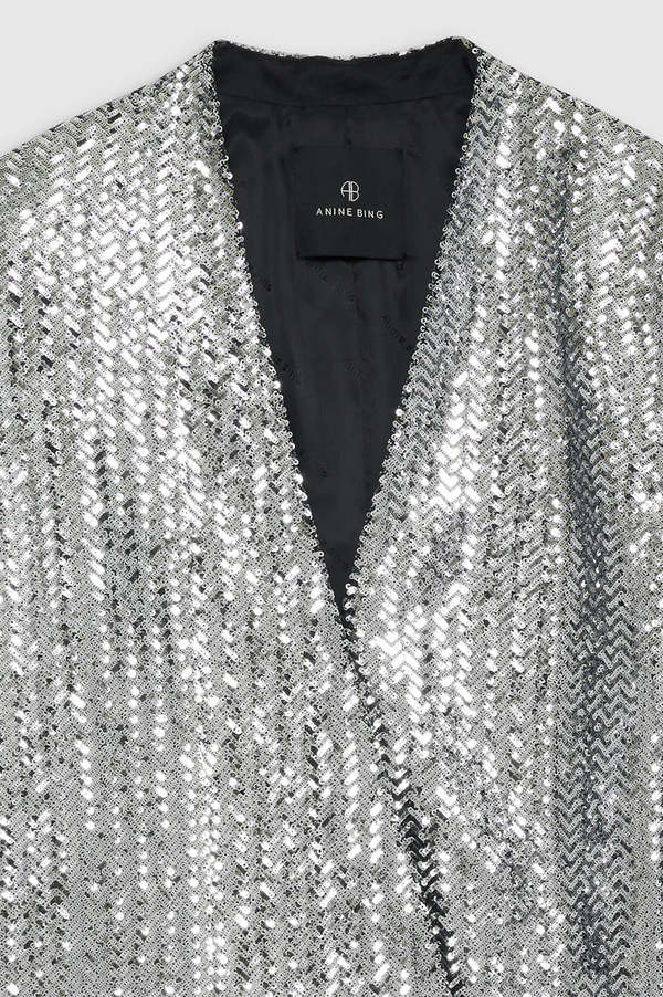 anine bing sequin dress ANINE BING sequin-embellished Mini Dress | Black