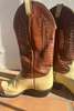 Aquarius Cocktail Vintage Tony Lama Cowboy Boots - Two Tone Cream and Brown - Thumbnail 2