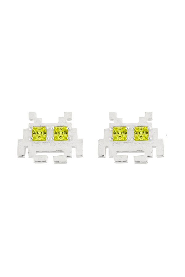SUNDAY STEPHENS Pixel Robot Earrings - Silver