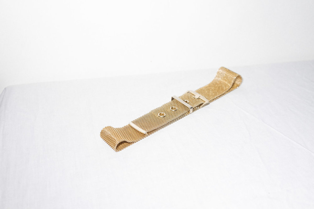 Vintage Mesh Belt - Gold | Garmentory display picture 2