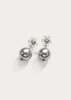 USELESSOBJECTS Pomegranate Flower Pearl Earrings - Grey - Thumbnail 1