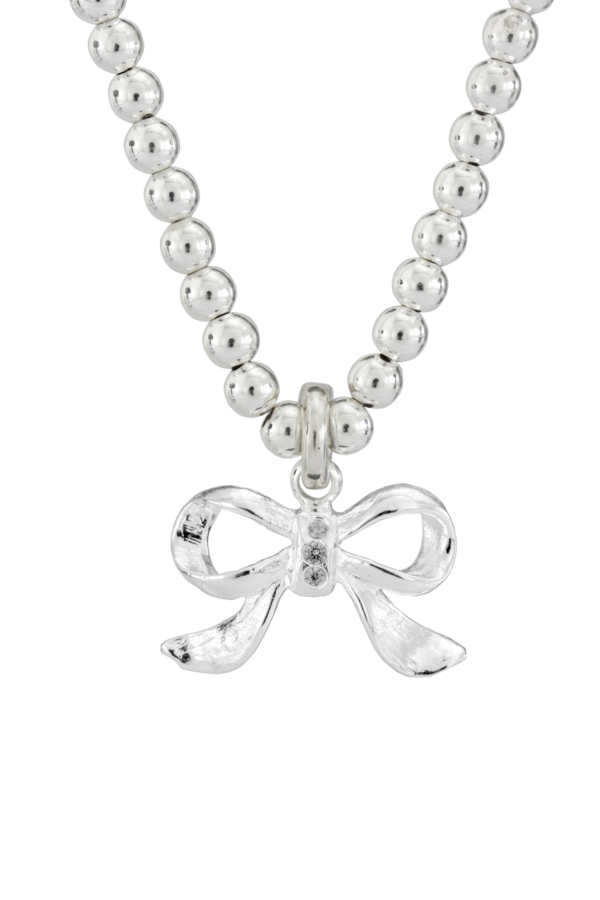 SUNDAY STEPHENS Bejewelled Bow Peep Necklace