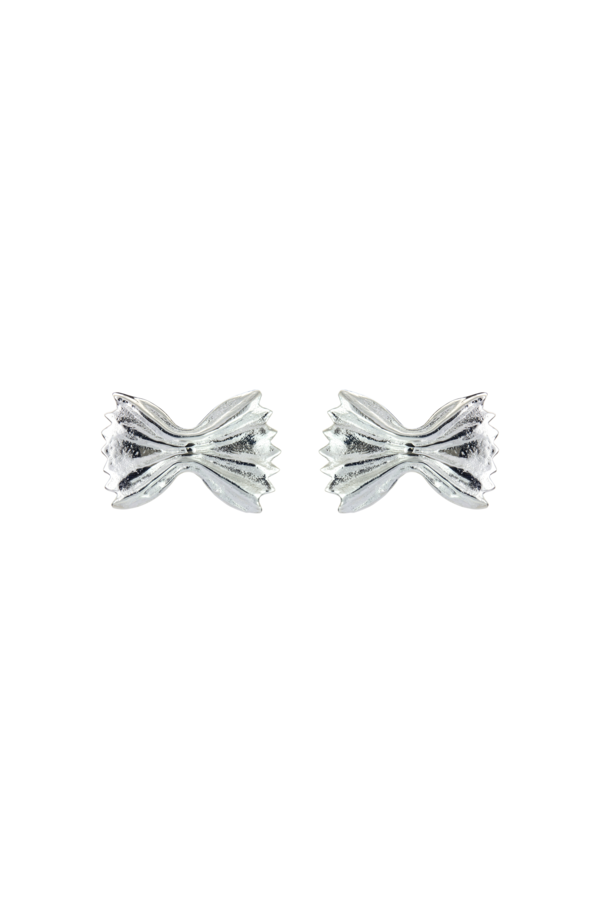 Sunday Stephens Farfalle Pasta Earrings - Silver