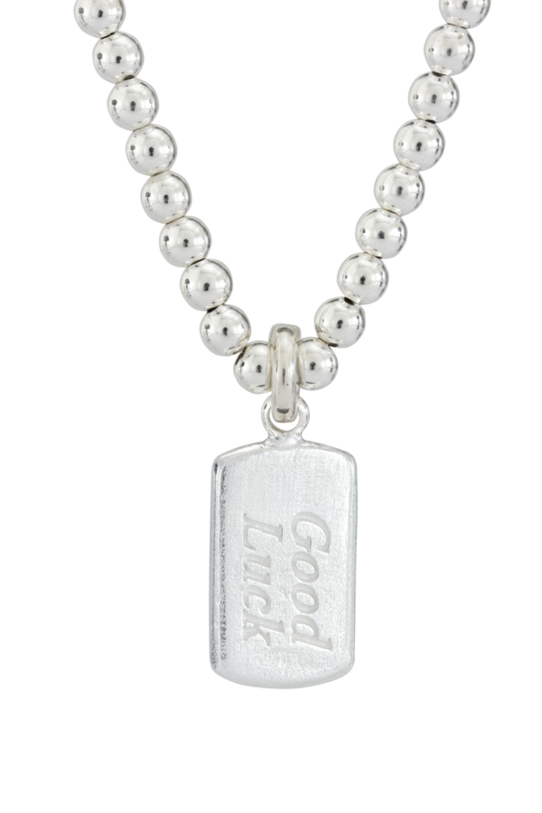 Sunday Stephens Goodluck Tag Necklace - Silver