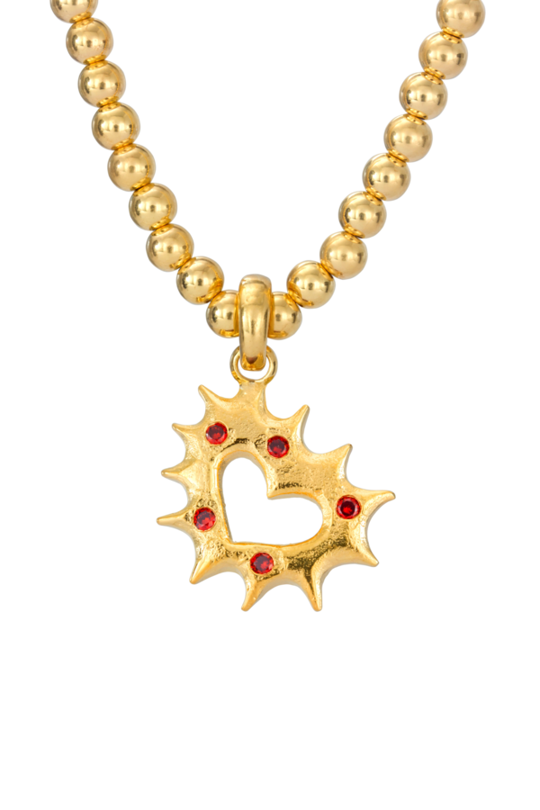 Sunday Stephens Spikey Heart Necklace