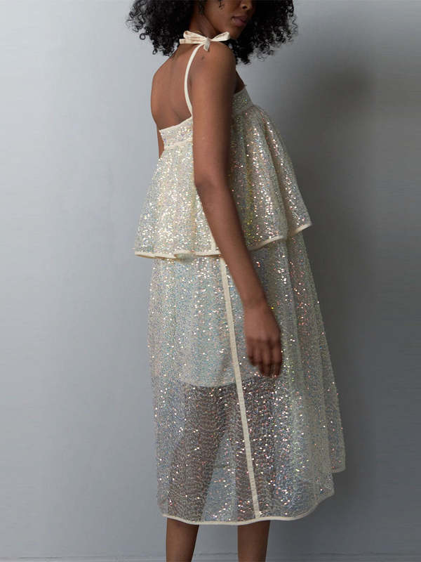 stella nova sequin dress Stella Nova Ajo Lou Dress in Pastel Mix at Sue Parkinson