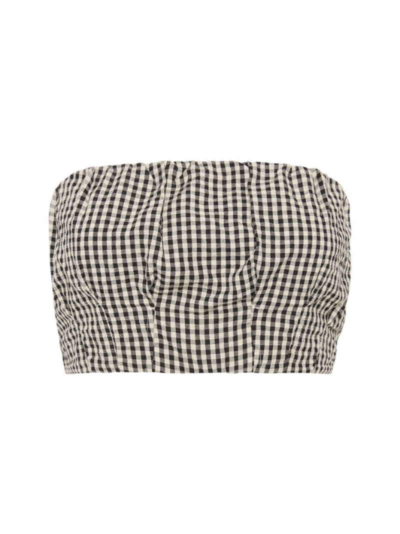 Posse Mira Bandeau Top - Black/Cream Gingham Posse Mira Bandeau Top - Black/Cream Gingham