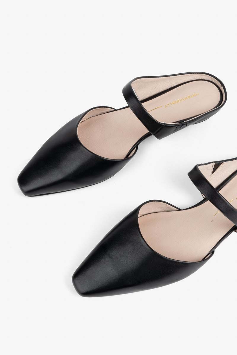 "INTENTIONALLY __________." LOURDES SLIP ON MULE - CLAY/BLACK/CREAM