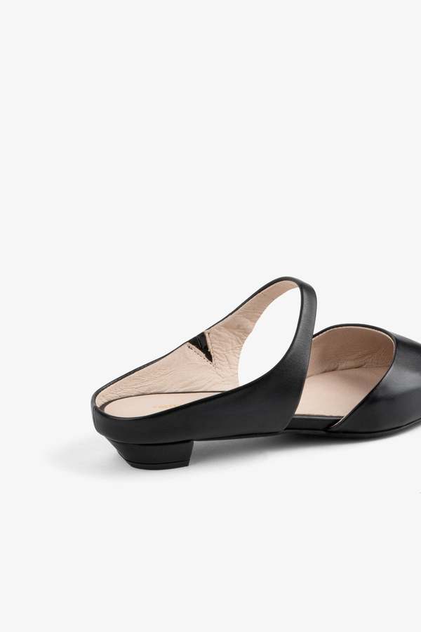 "INTENTIONALLY __________." LOURDES SLIP ON MULE - CLAY/BLACK/CREAM