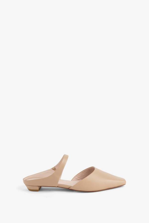 "INTENTIONALLY __________." LOURDES SLIP ON MULE - CLAY/BLACK/CREAM