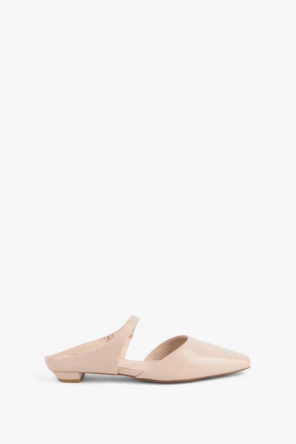 "INTENTIONALLY __________." LOURDES SLIP ON MULE - CLAY/BLACK/CREAM