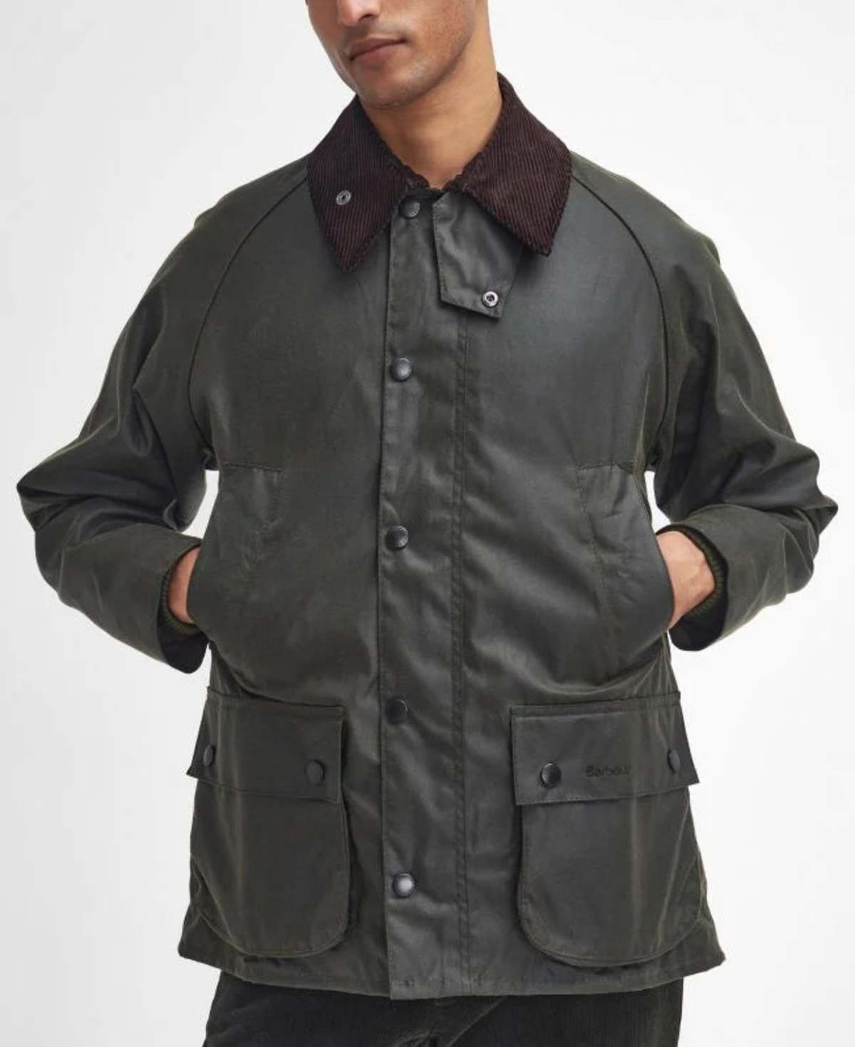 Barbour Bedale Wax Jacket - Archive Olive - Image 6 of 7