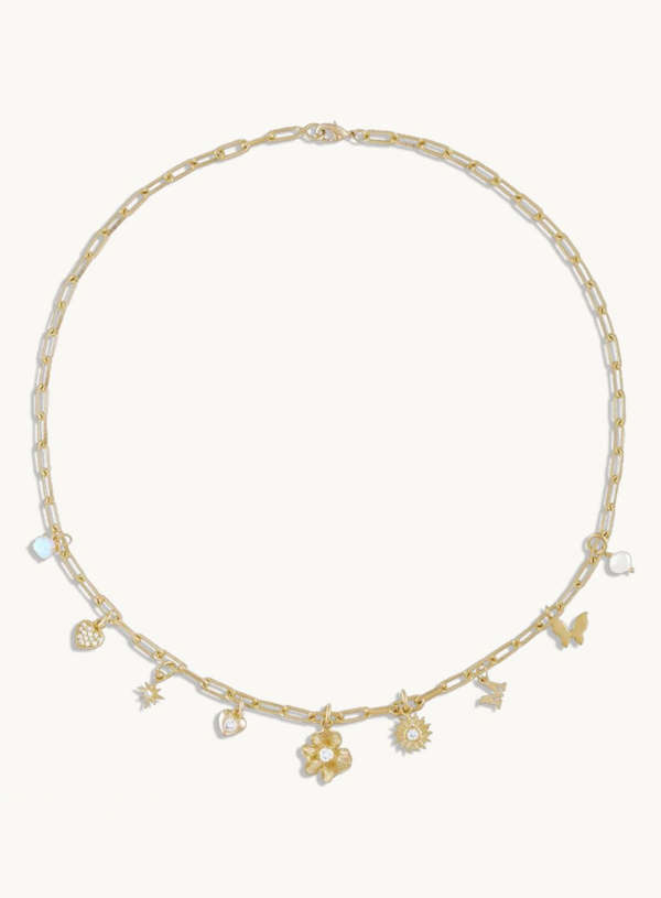 Alexa Leigh Bespoke Link Chain Charm Necklace - Gold