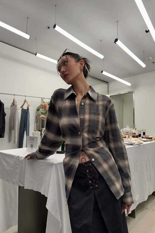 Our Legacy APRON SHIRT - Doyle Check Logger Flannel | Garmentory