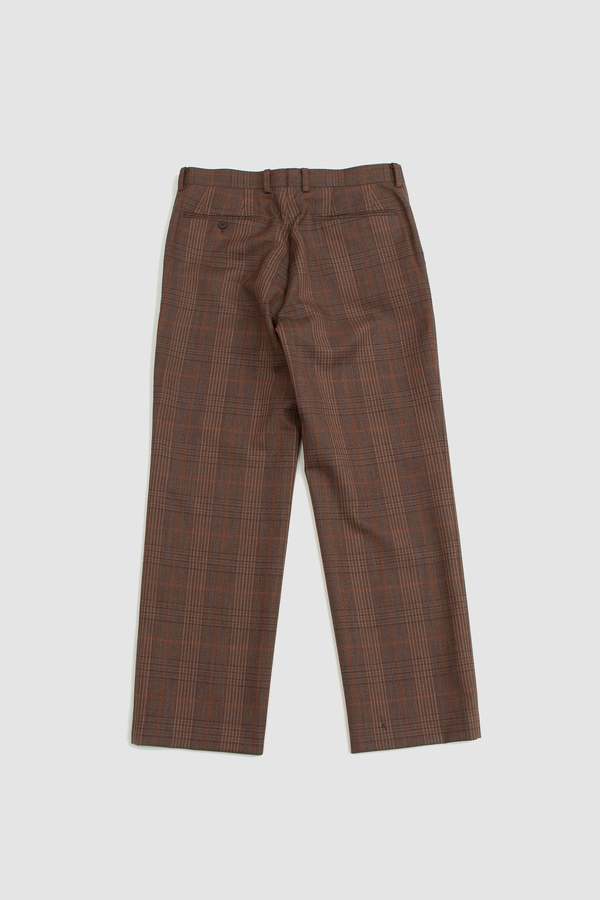 Auralee Bluefaced Wool Check Slacks - Brown Auralee Bluefaced Wool Check Slacks - Brown