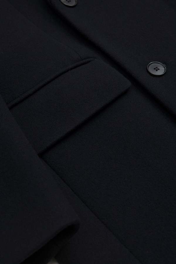 Auralee Sponge Wool Melton Chesterfield Coat - Dark Navy | Garmentory