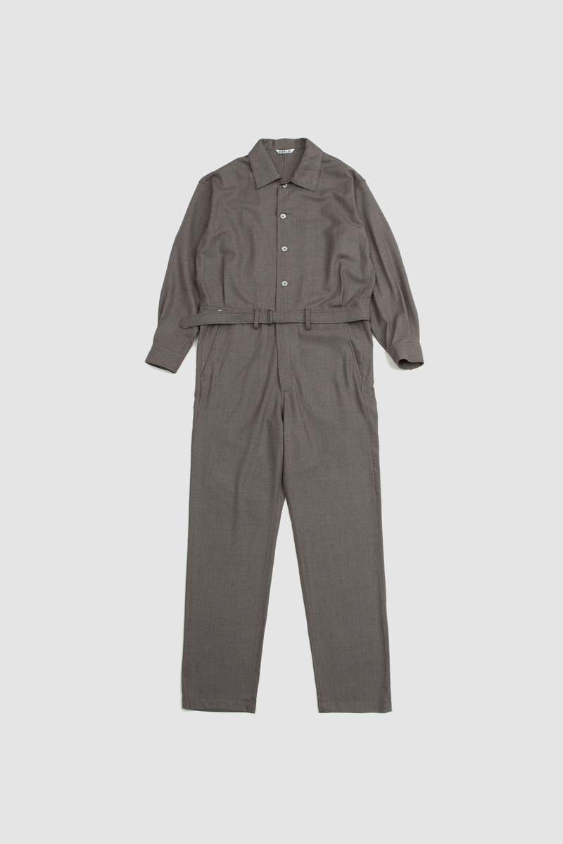 Auralee Super Light Wool Jumpsuit - gray | Garmentory