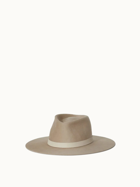 Janessa Leone Neil Wide Brim Wool Fedora - CAMEL | Garmentory display picture 2