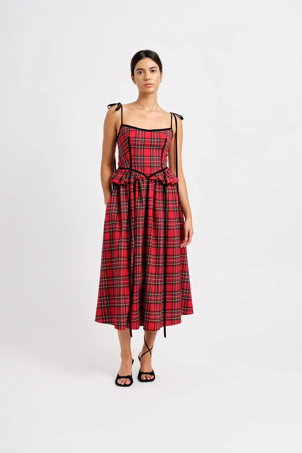 joie black silk dress Portland Plaid Red Women's Dress – Classic Whimsy main image 0