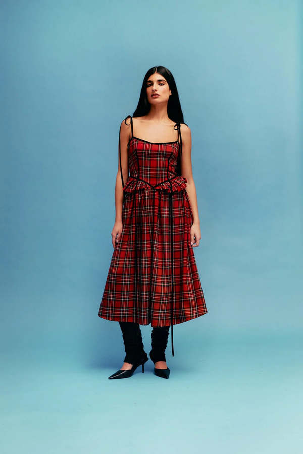 Eliza Faulkner Tessa Dress - Red Plaid | Garmentory Eliza Faulkner Tessa Dress - Red Plaid | Garmentory