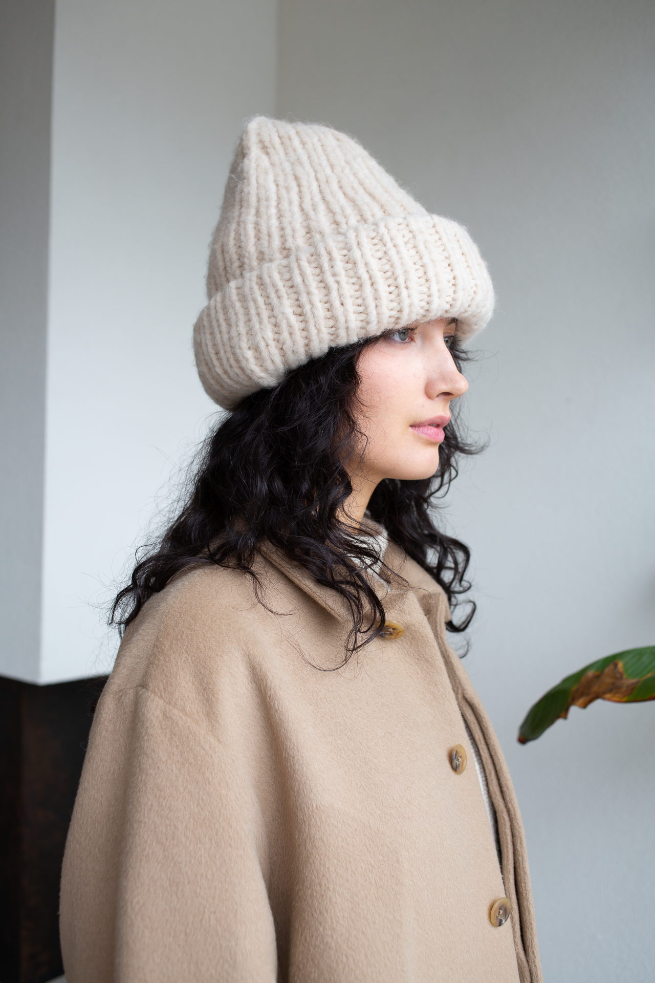 【SALE】laurenmanoogian⭐︎BEANIE Lauren Manoogian Handknit Big Hat - Alabaster | Garmentory