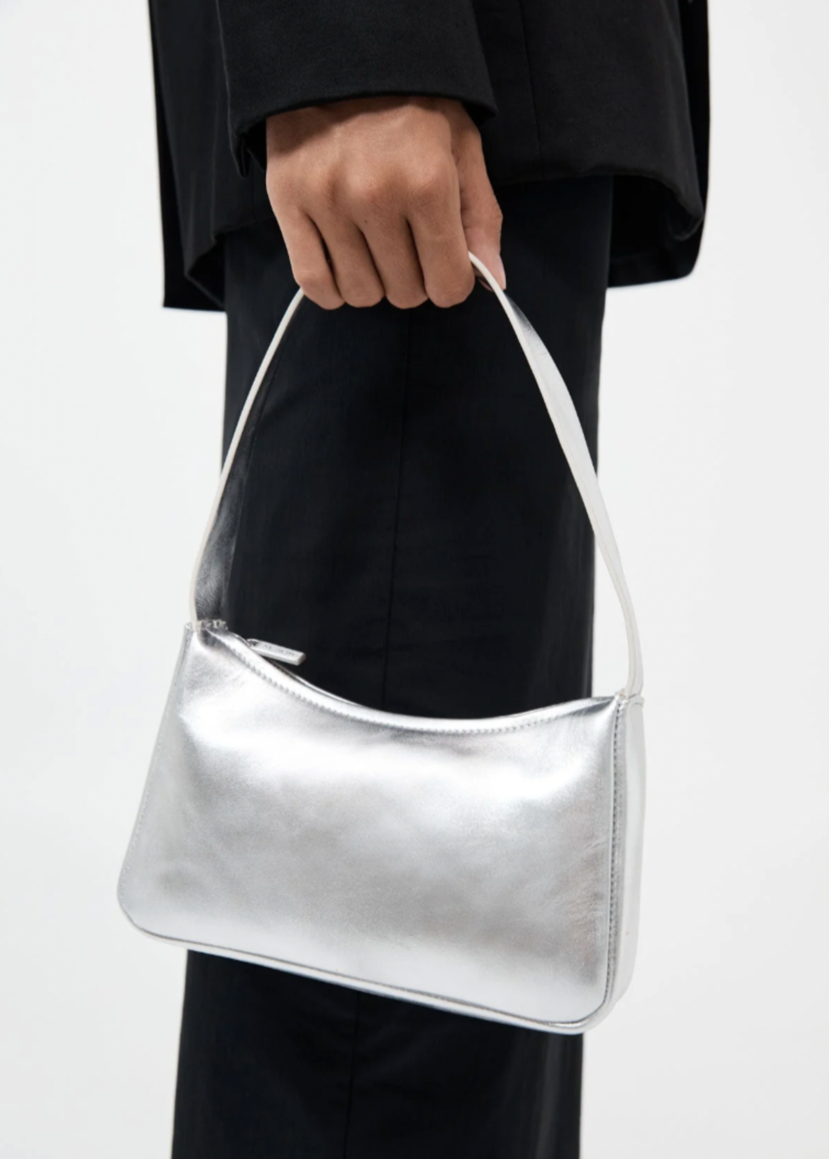 St. Agni 90s Petit Shoulder Bag - Silver | Garmentory
