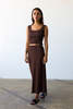 Waltz Ribbed Knit U-Neck Tank - Espresso - Thumbnail 2