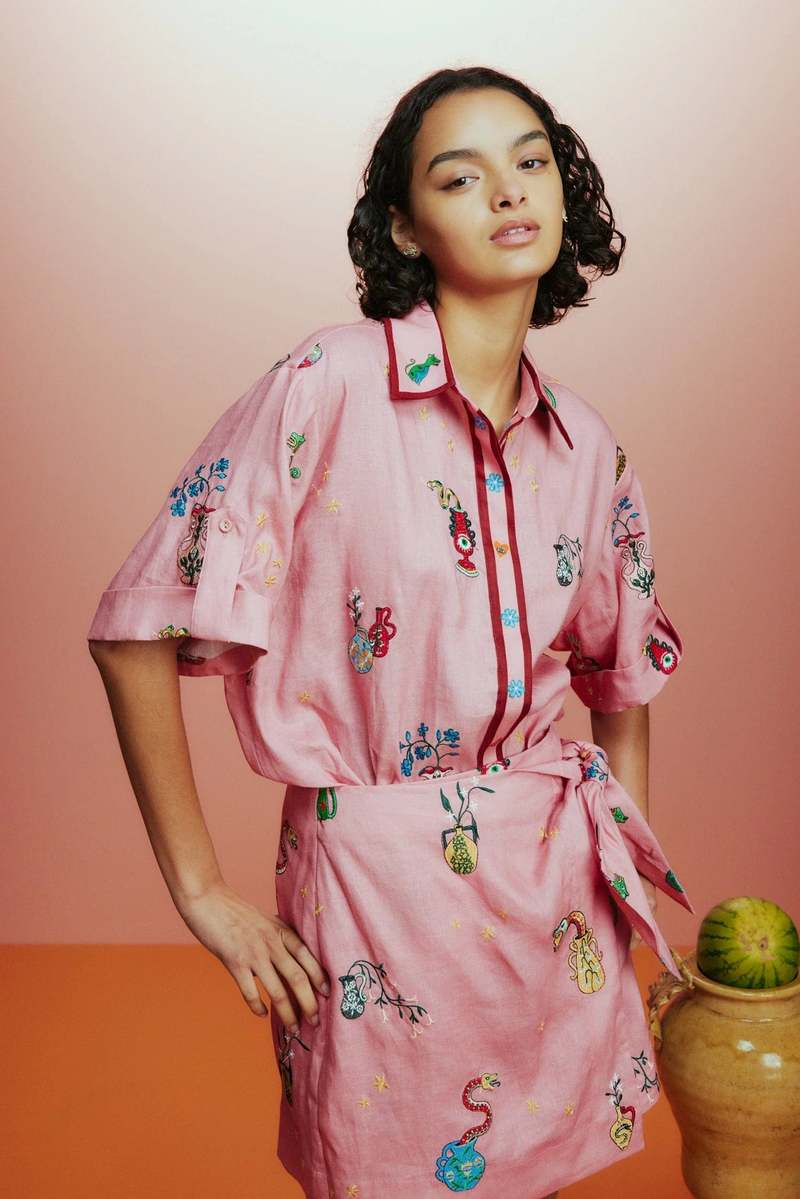Alemais Timmy Embroidered Sarong Skirt | Garmentory
