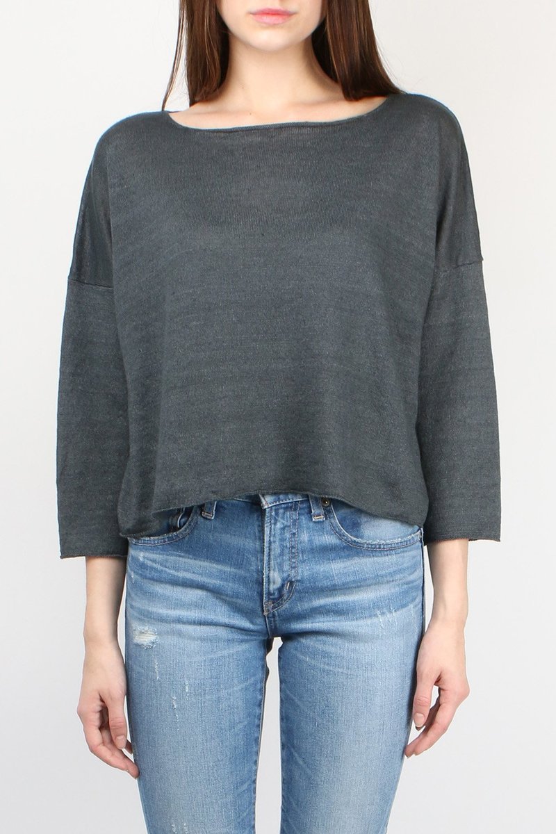 【evam eva】 linen wide pullover evam eva (エヴァム エヴァ) Linen Wide Pullover, Size M