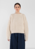 Micaela Greg Hand Knitted Bevel Sweater - Cream - Thumbnail 3