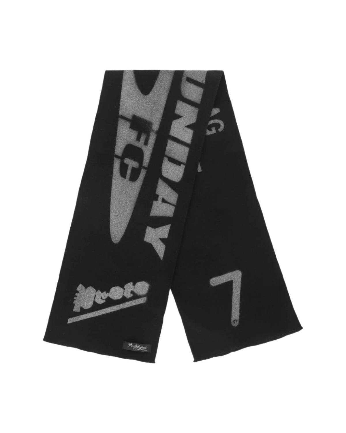 小物 sublations FOOTBALL SCARF ASH BLACK KASURI JACQUARD FOOTBALL SCARF .10【ASH BLACK】 – SUBLATIONS
